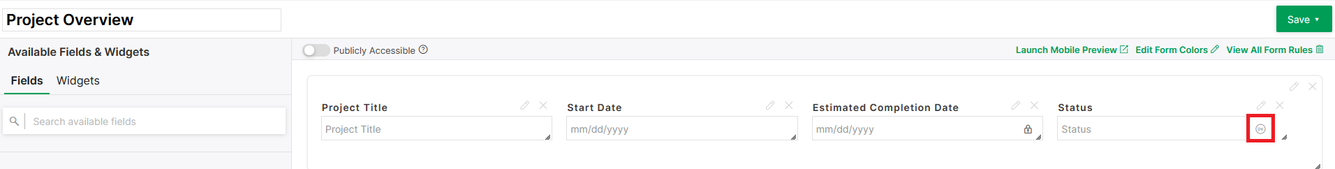 DV indicating the field has a default value set.png